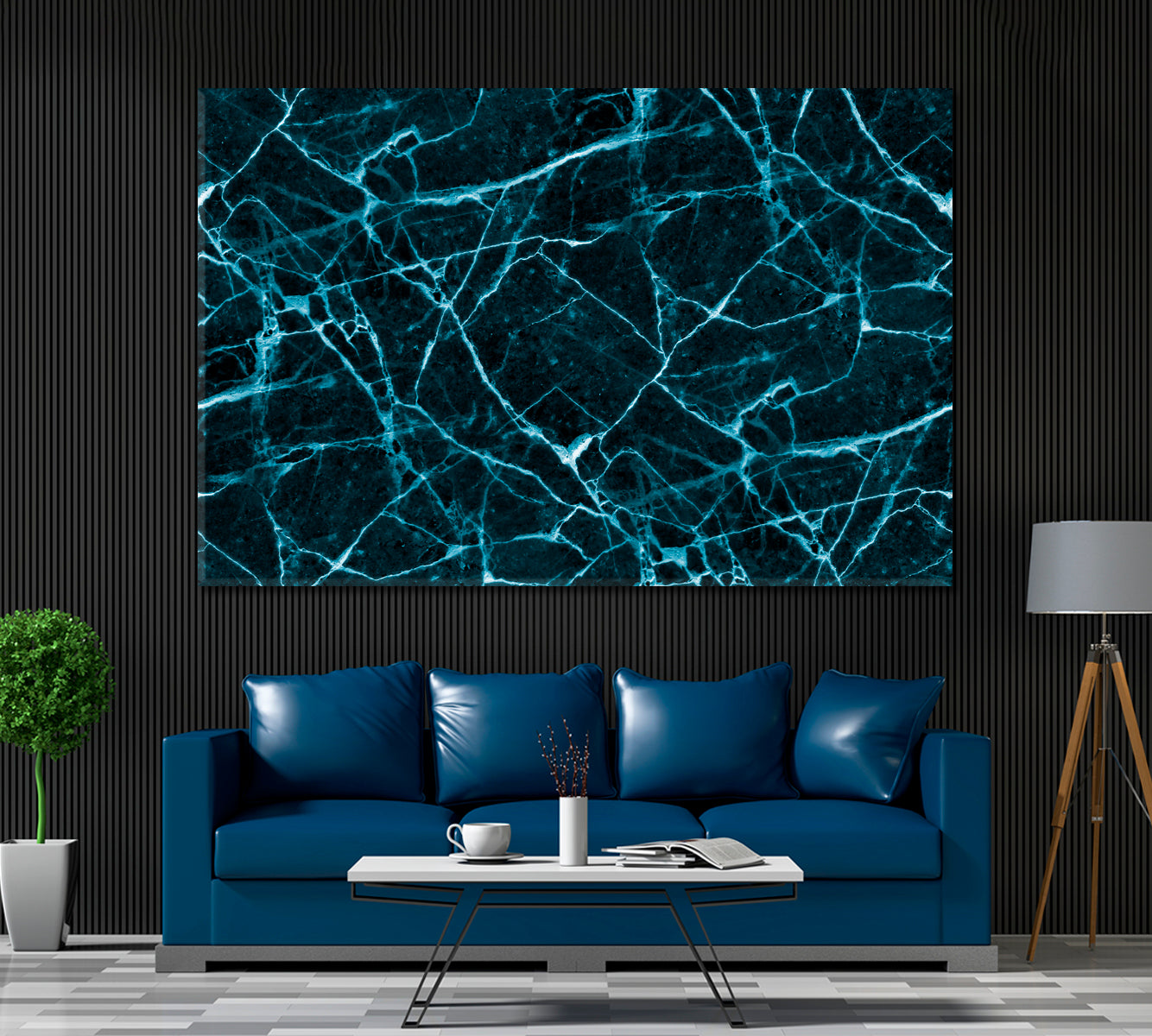 Abstract Cracked Marble Canvas Print ArtLexy 1 Panel 24"x16" inches 