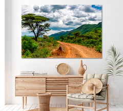 Kenya Natural Landscape Canvas Print ArtLexy 1 Panel 24"x16" inches 