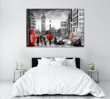 London in Black and White Canvas Print ArtLexy 1 Panel 24"x16" inches 