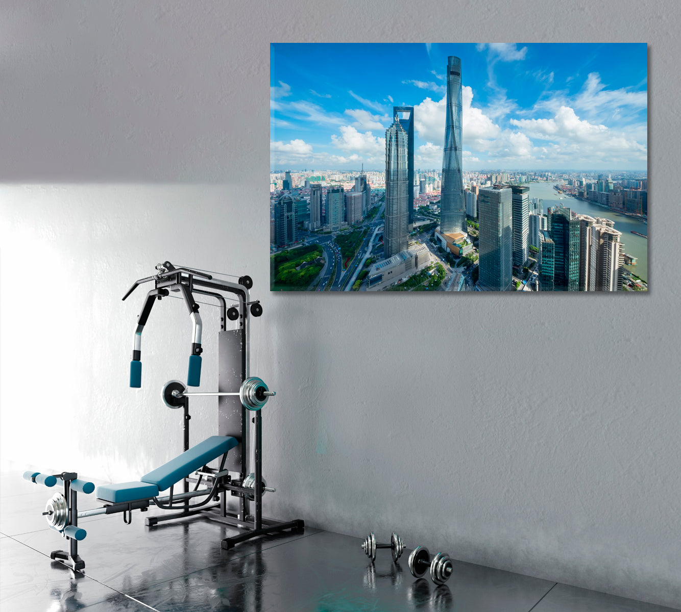 Shanghai World Financial Center & Jin Mao Tower Canvas Print ArtLexy 1 Panel 24"x16" inches 