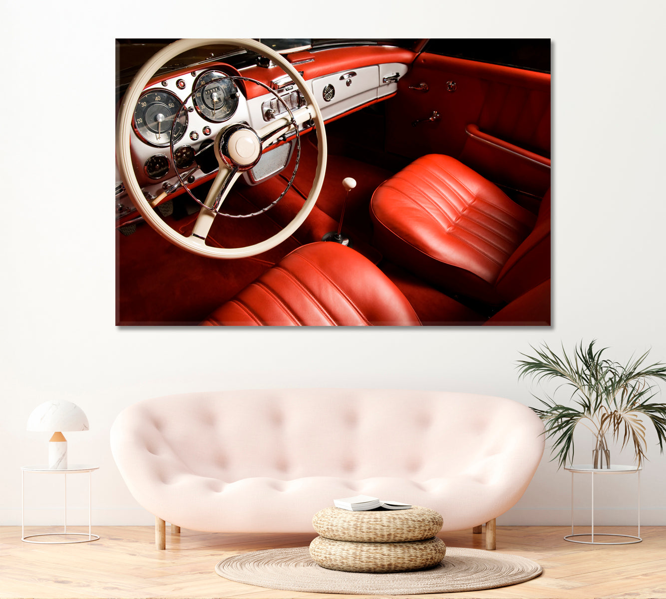Luxury Car Interior Canvas Print ArtLexy 1 Panel 24"x16" inches 