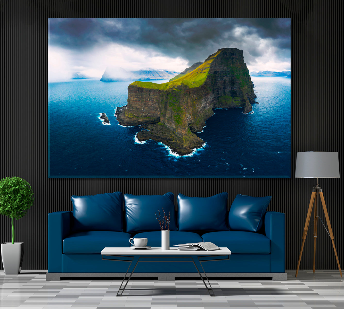 Kalsoy Island Faroe Islands Canvas Print ArtLexy 1 Panel 24"x16" inches 