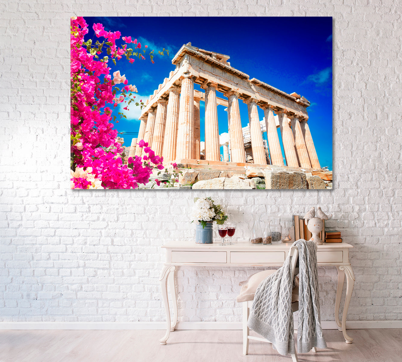 Parthenon Temple Athens Greece Canvas Print ArtLexy 1 Panel 24"x16" inches 