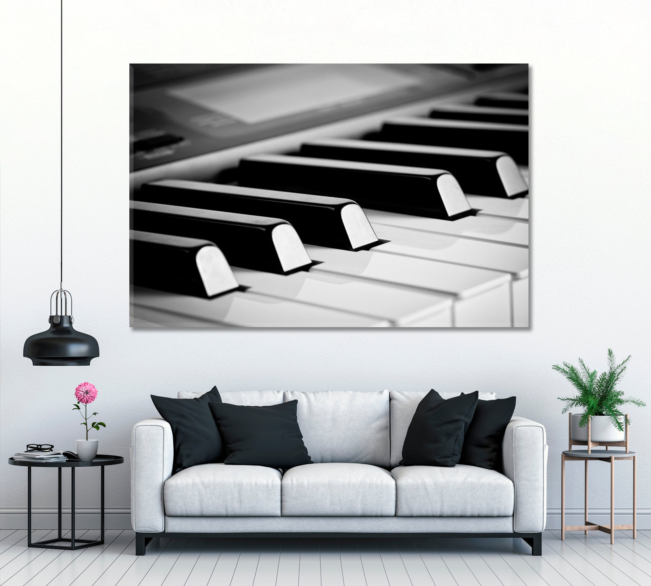 Piano Keys Canvas Print ArtLexy 1 Panel 24"x16" inches 