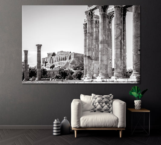 Temple of Zeus Olympia Greece Canvas Print ArtLexy 1 Panel 24"x16" inches 