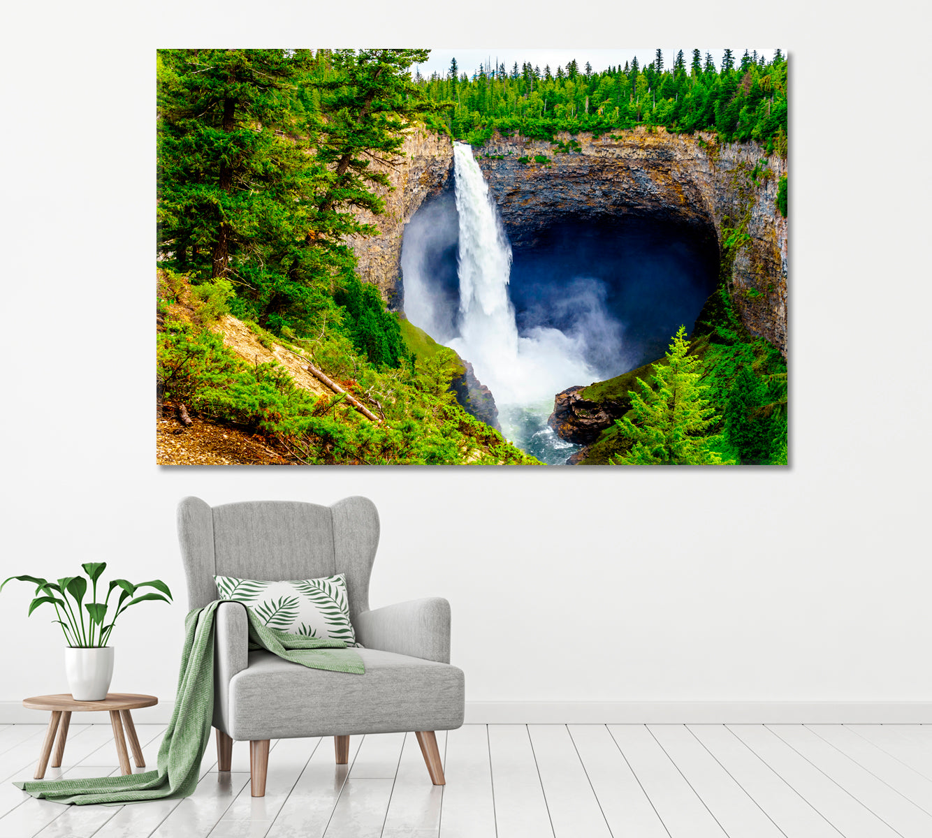 Helmcken Falls British Columbia Canada Canvas Print ArtLexy 1 Panel 24"x16" inches 