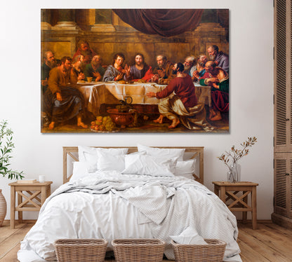 Last Supper of Christ Canvas Print ArtLexy 1 Panel 24"x16" inches 