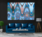 Blue Blurred Abstract Pattern Canvas Print ArtLexy 1 Panel 24"x16" inches 