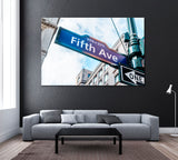 5th Avenue Sign New York Canvas Print ArtLexy 1 Panel 24"x16" inches 