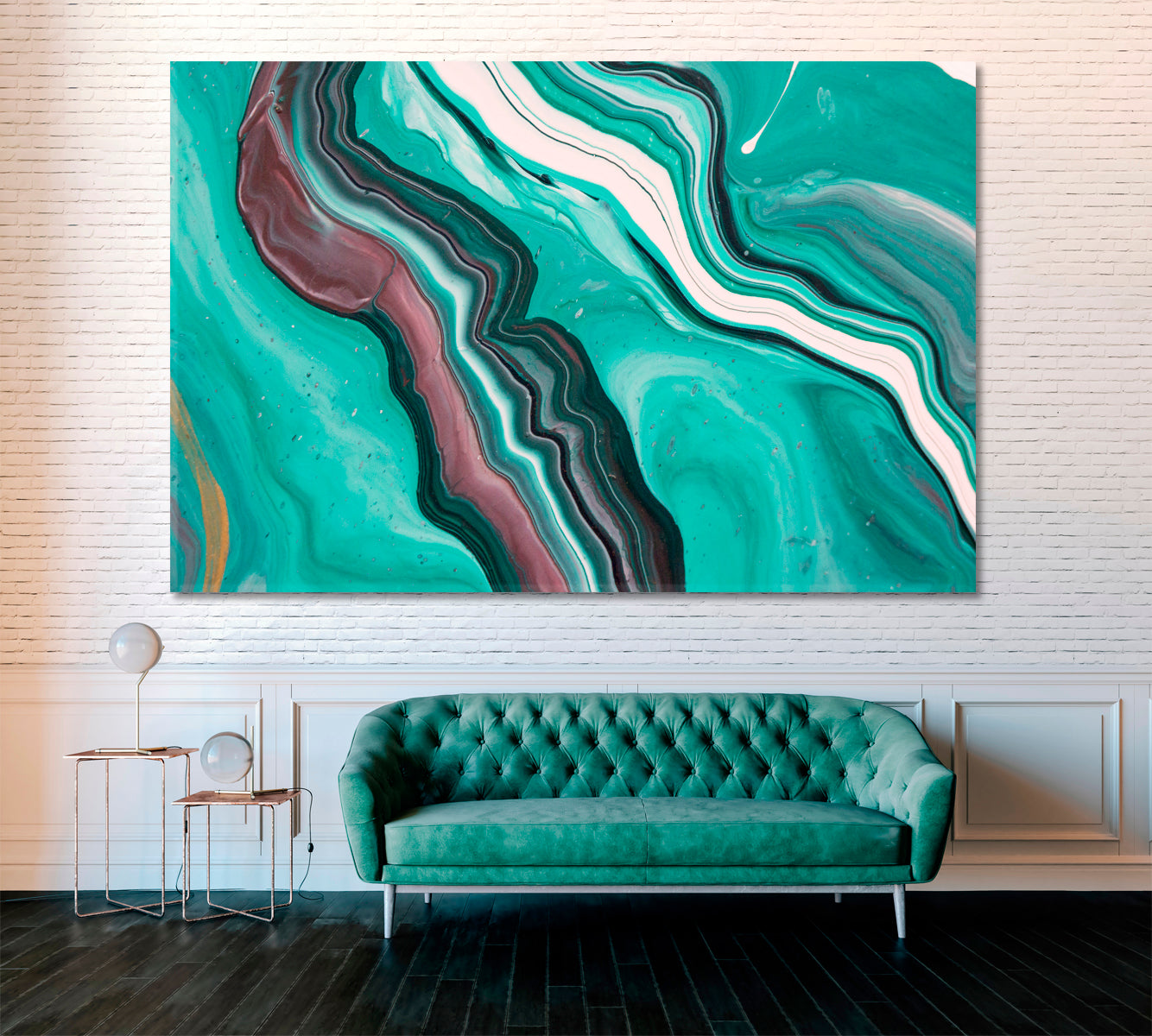 Colorful Abstract Marble Pattern Canvas Print ArtLexy 1 Panel 24"x16" inches 