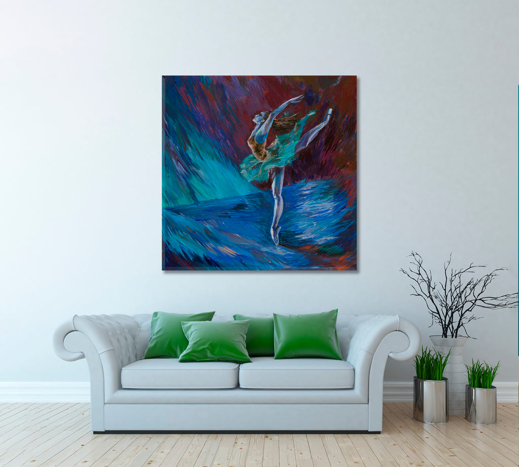 Dansing Ballerina Acrylic Painting Canvas Print ArtLexy   