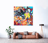 Abstract Colorful Geometric Art Canvas Print ArtLexy 1 Panel 12"x12" inches 