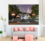 City Hall Park in Lower Manhattan Canvas Print ArtLexy 1 Panel 24"x16" inches 