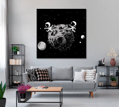 Astronauts on Planet Canvas Print ArtLexy   