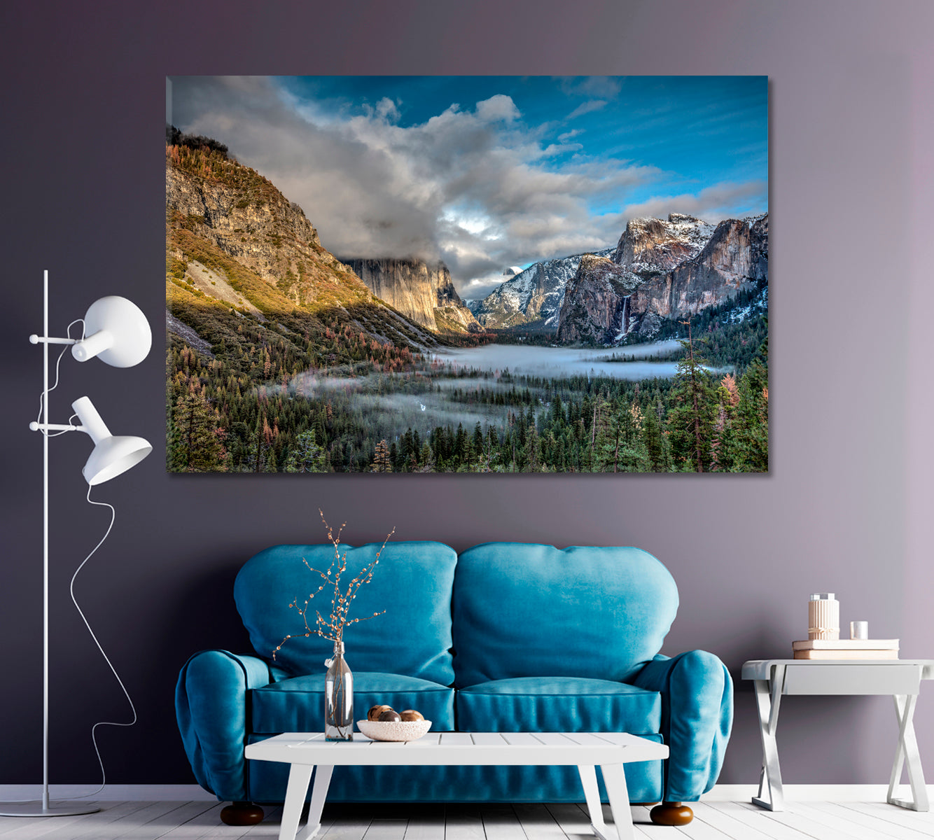 Yosemite Valley Canvas Print ArtLexy 1 Panel 24"x16" inches 