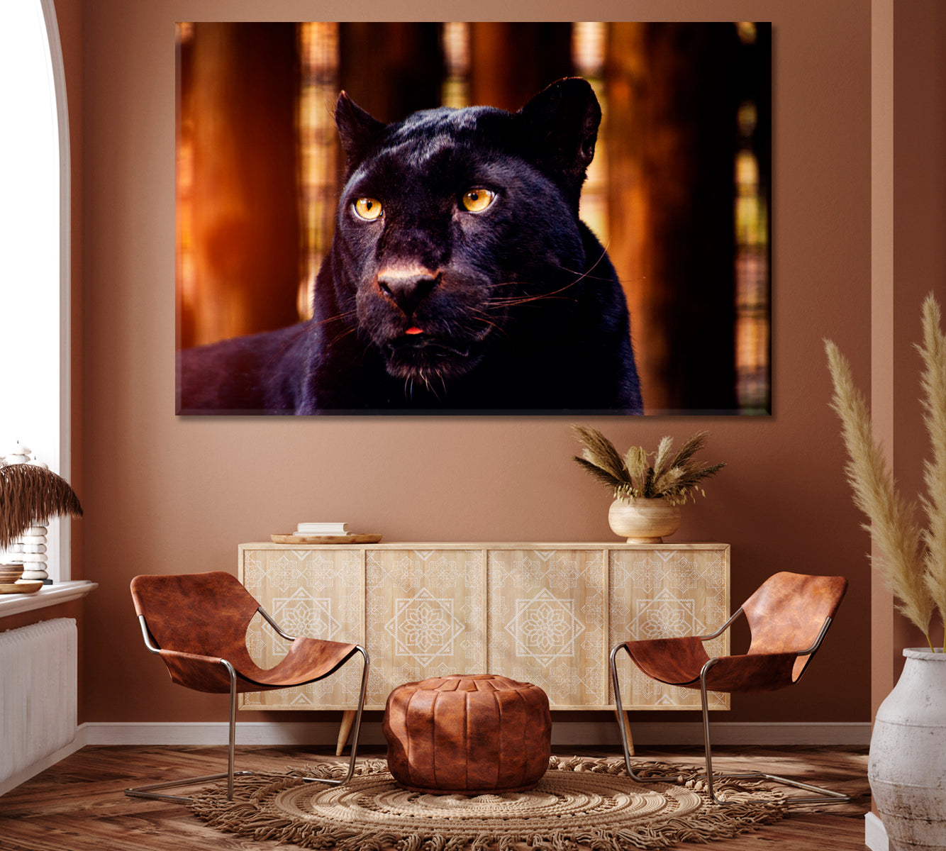 Beautiful Black Panther Canvas Print ArtLexy 1 Panel 24"x16" inches 