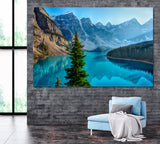 Moraine Lake Banff National Park Canada Alberta Canvas Print ArtLexy 1 Panel 24"x16" inches 