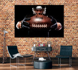 American Football Ball Canvas Print ArtLexy 1 Panel 24"x16" inches 