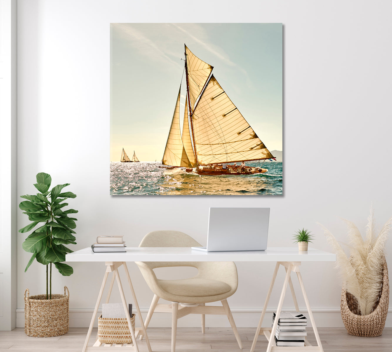 Sailing Yacht Race Canvas Print ArtLexy   
