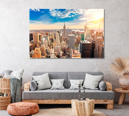 New York City Manhattan Canvas Print ArtLexy 1 Panel 24"x16" inches 