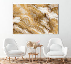 Abstract Marble with Curly Veins Canvas Print ArtLexy 1 Panel 24"x16" inches 