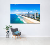 Surfers Paradise Cityscape Gold Coast Australia Canvas Print ArtLexy 1 Panel 24"x16" inches 
