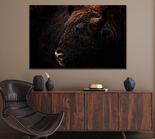 Amazing Bison Portrait Canvas Print ArtLexy   