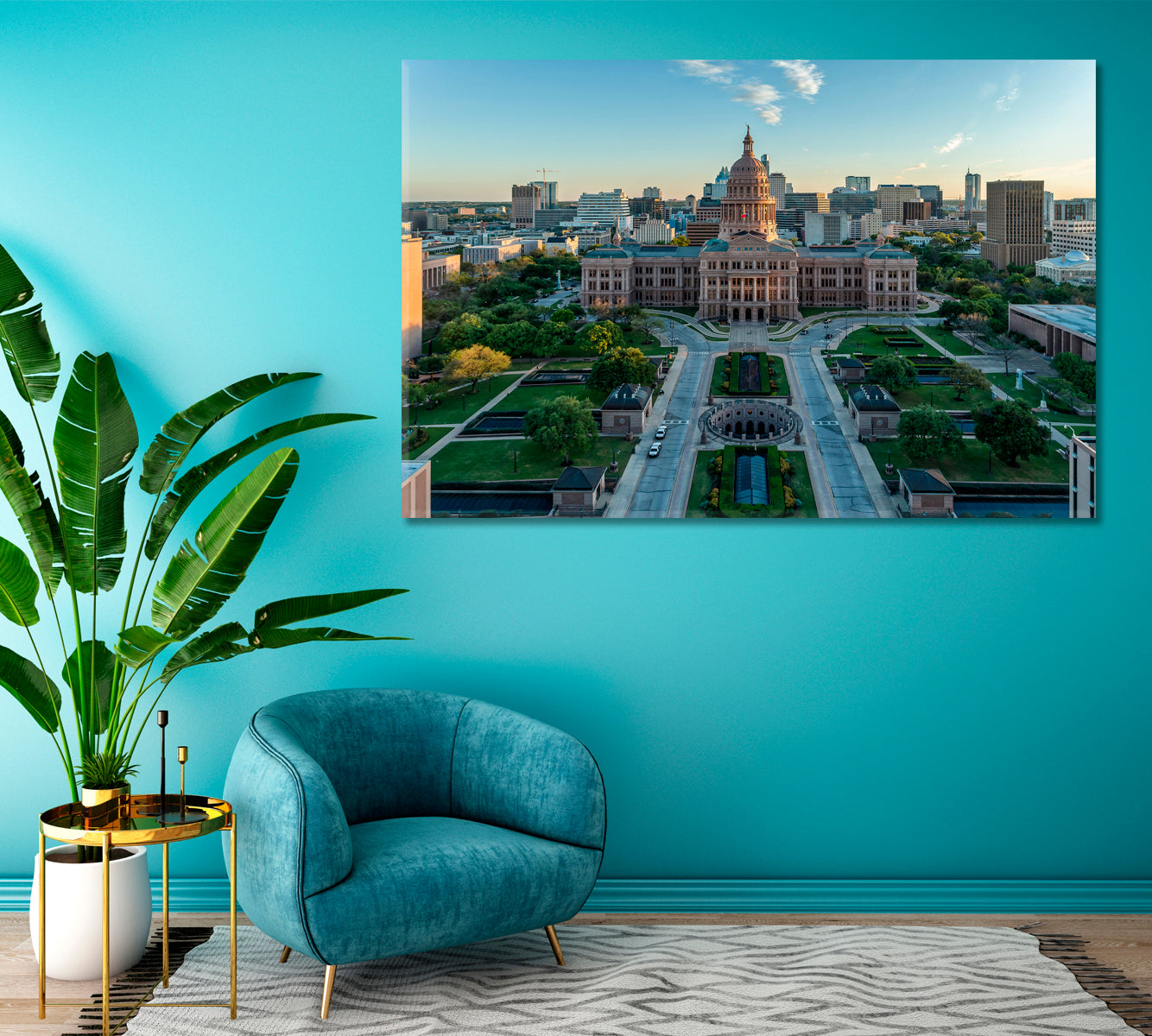 Texas State Capitol in Austin Canvas Print ArtLexy 1 Panel 24"x16" inches 