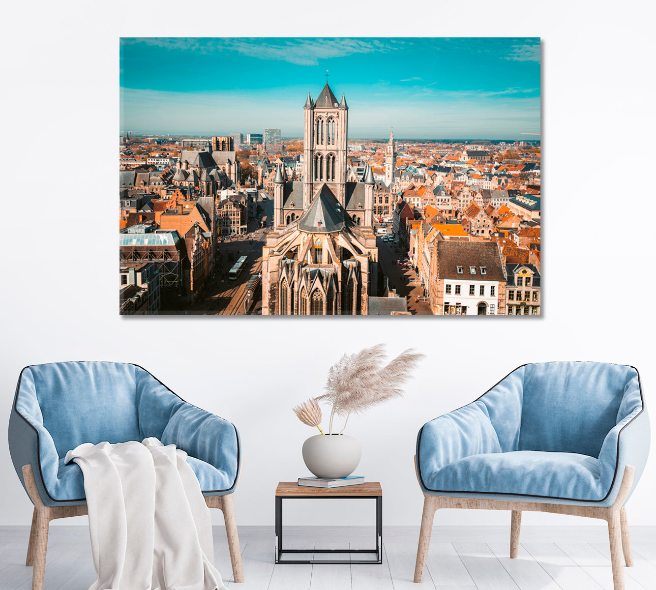 Historic City of Ghent Belgium Canvas Print ArtLexy   