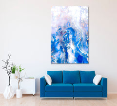 Abstract Blue Liquid Painting Canvas Print ArtLexy   