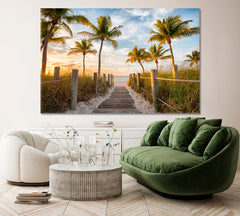 Smathers Beach Florida Canvas Print ArtLexy 1 Panel 24"x16" inches 