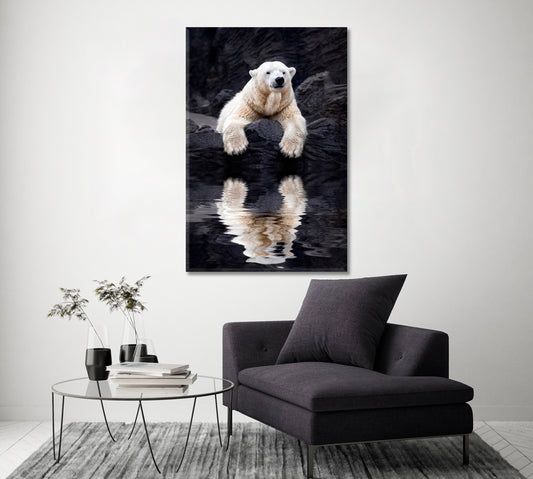 Polar Bear Canvas Print ArtLexy 1 Panel 16"x24" inches 