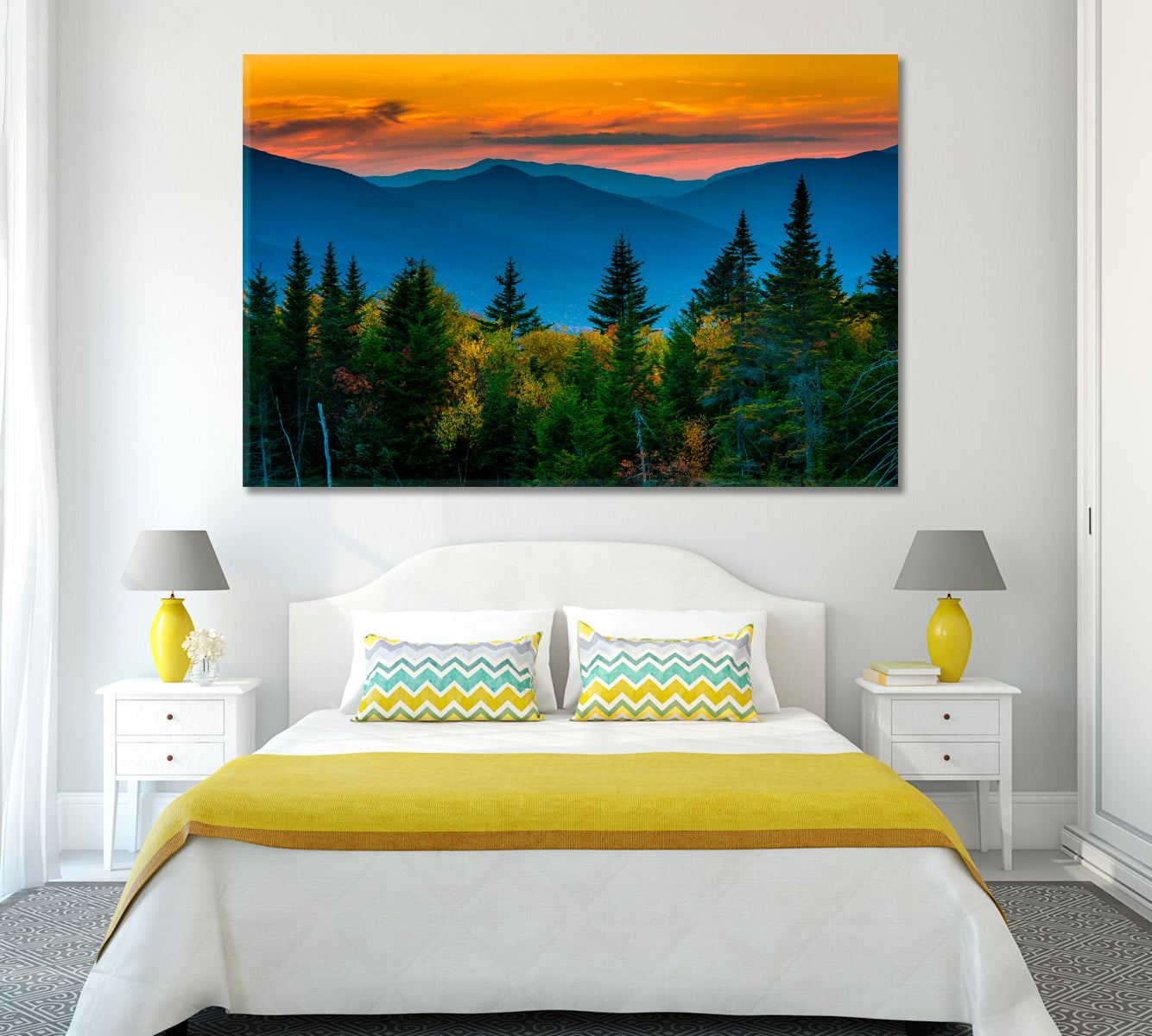 White Mountain National Forest New Hampshire Canvas Print ArtLexy 1 Panel 24"x16" inches 