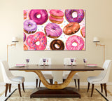 Pink Donuts Canvas Print ArtLexy   