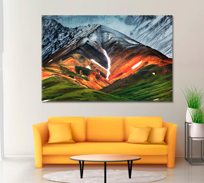 Alaska Mountains Canvas Print ArtLexy 1 Panel 24"x16" inches 