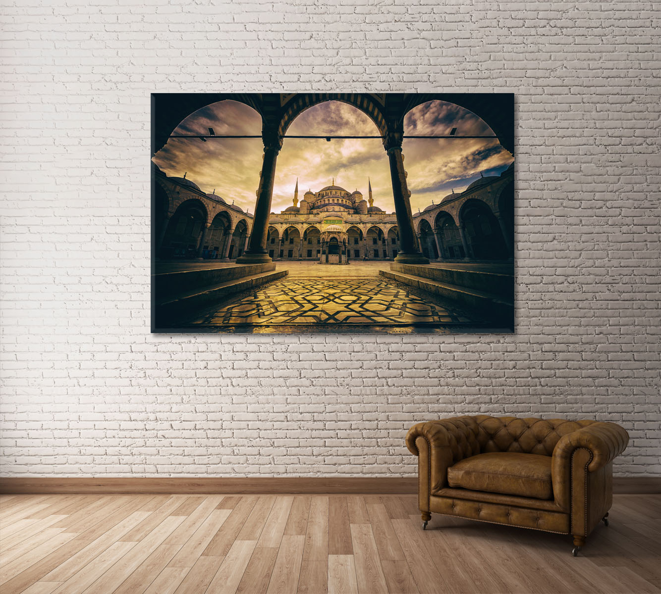 Blue Mosque (Sultan Ahmed Mosque) Istanbul Turkey Canvas Print ArtLexy 1 Panel 24"x16" inches 