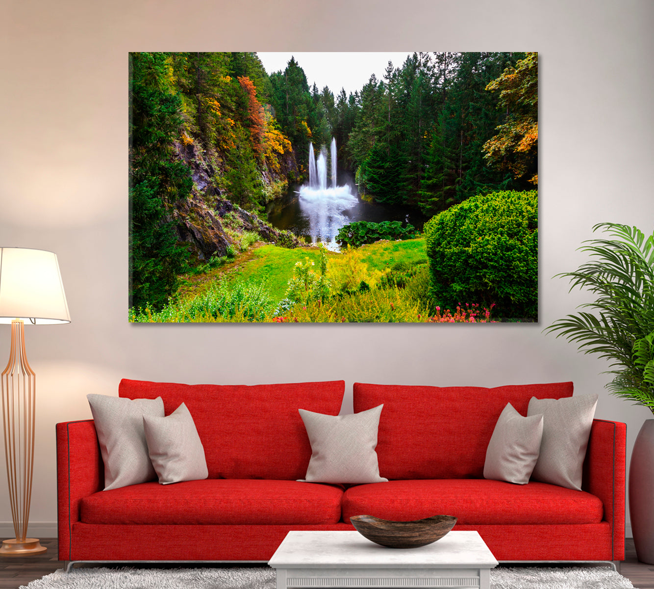 Butchart Gardens on Vancouver Island Canada Canvas Print ArtLexy 1 Panel 24"x16" inches 
