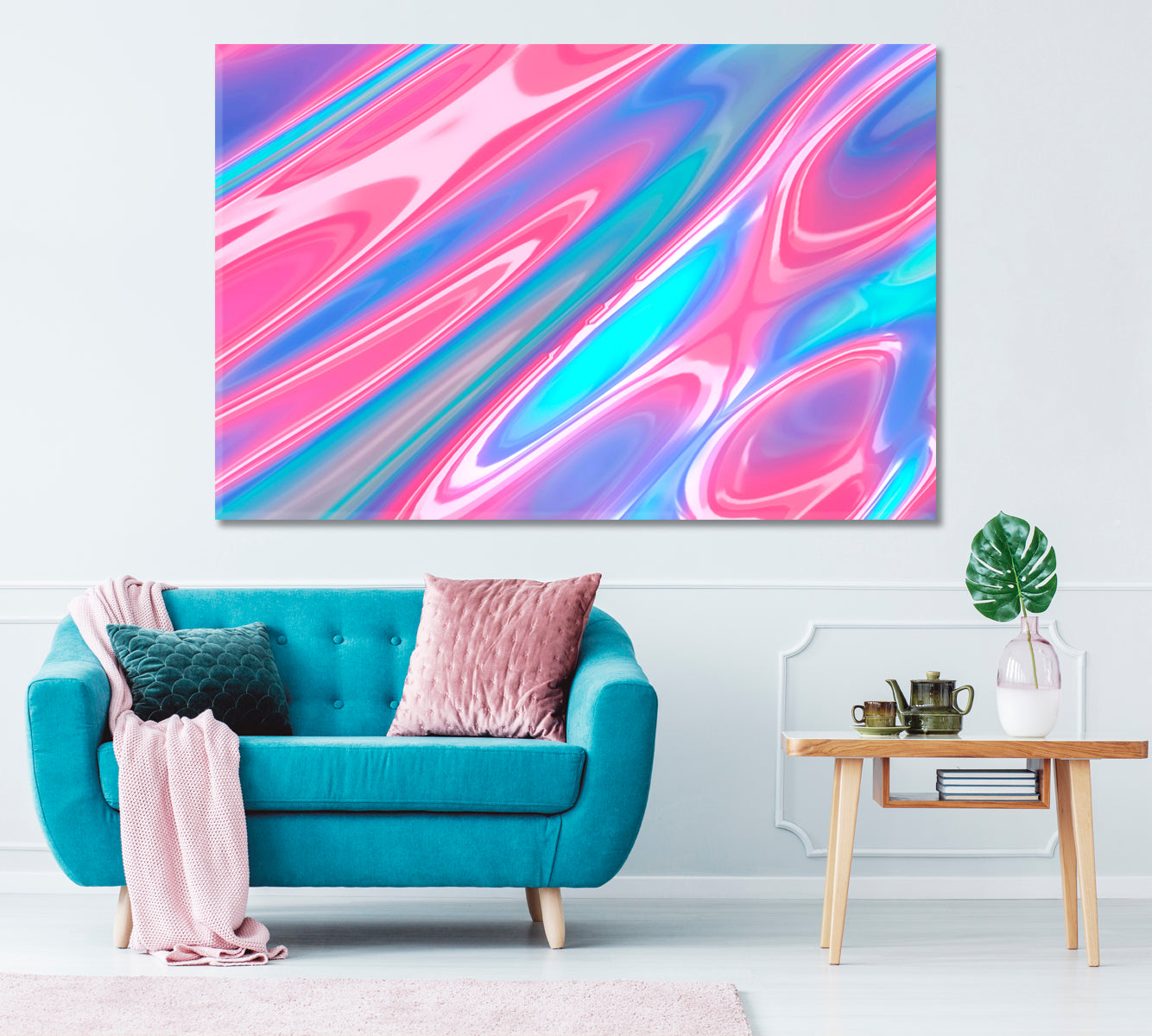 Abstract Colorful Liquid Weave