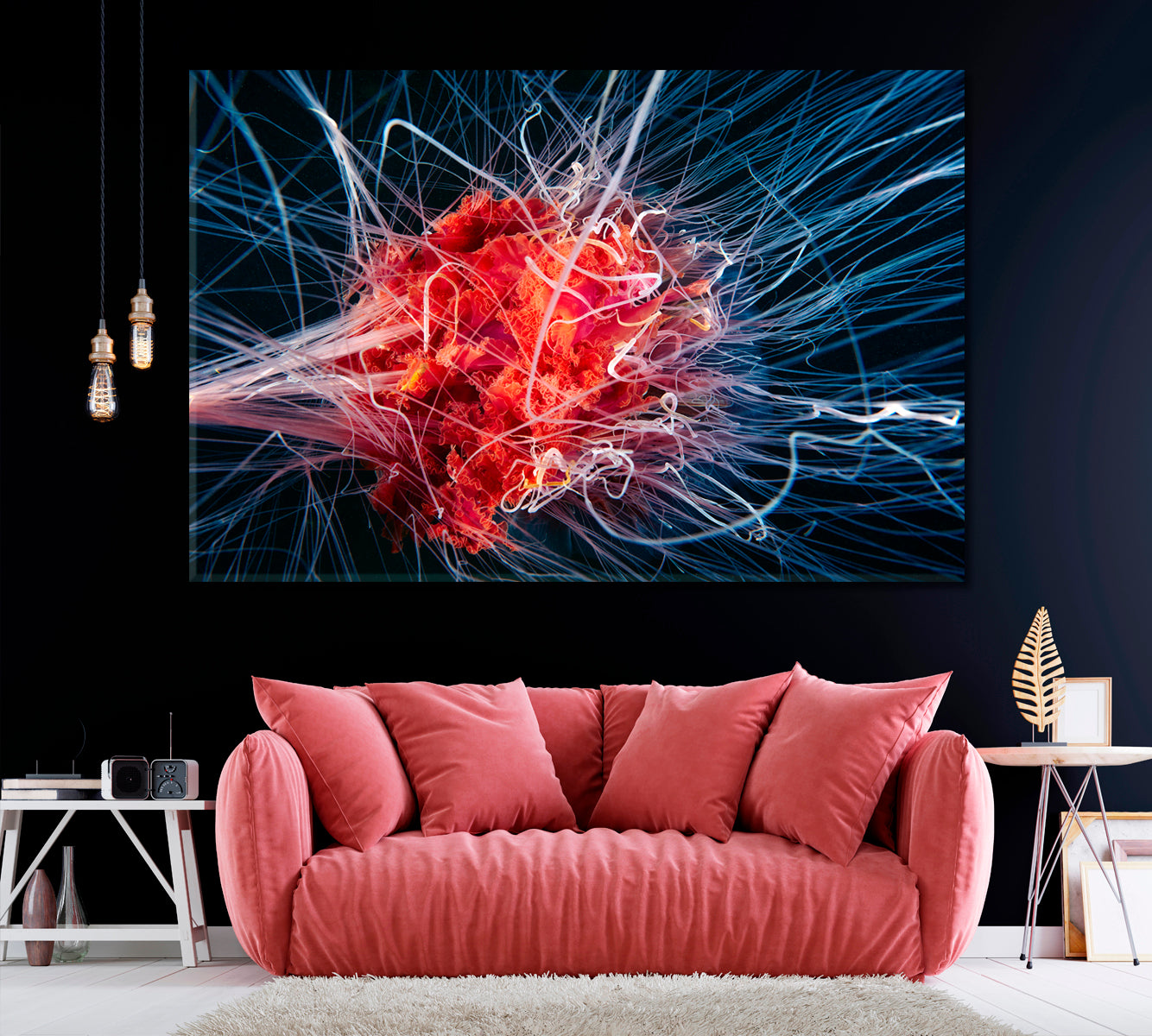 Tentacles of Jellyfish Canvas Print ArtLexy 1 Panel 24"x16" inches 