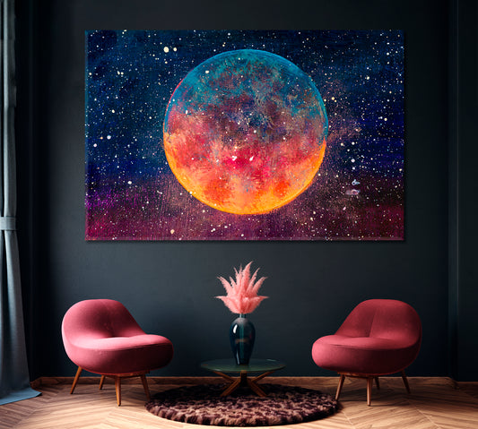 Fantasy Space Canvas Print ArtLexy 1 Panel 24"x16" inches 