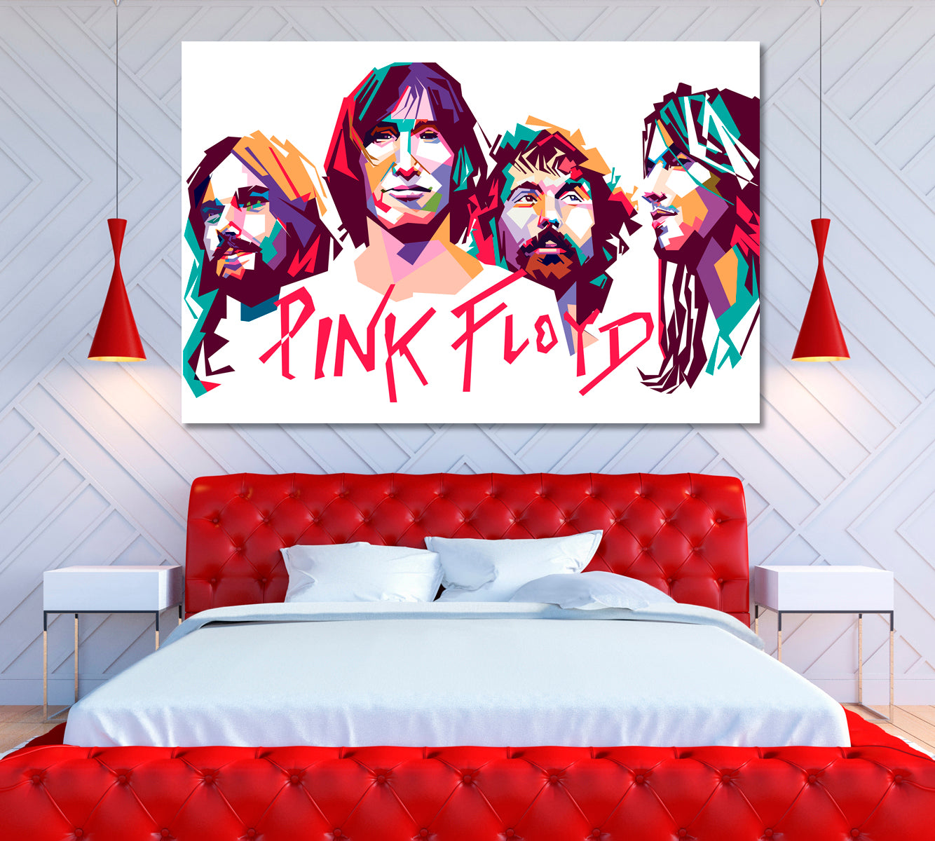 Pink Floyd Canvas Print ArtLexy 1 Panel 24"x16" inches 