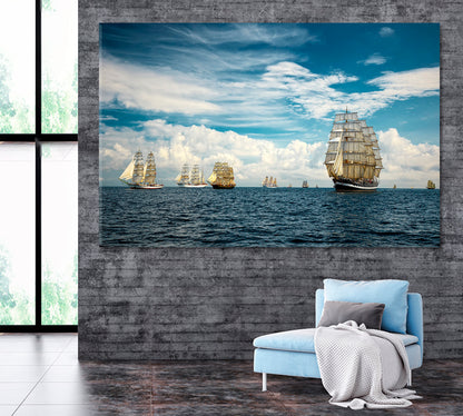 Tall Ships Race Canvas Print ArtLexy 1 Panel 24"x16" inches 