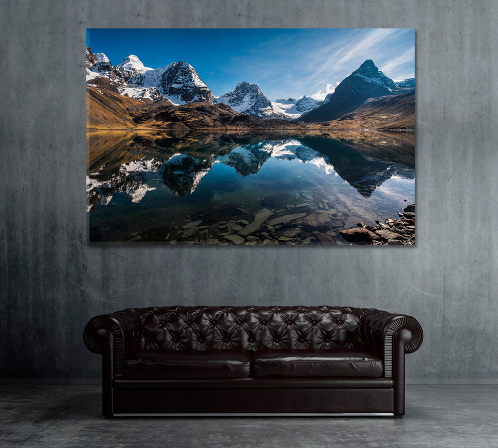 Nevado Condoriri Peak Bolivia Canvas Print ArtLexy 1 Panel 24"x16" inches 