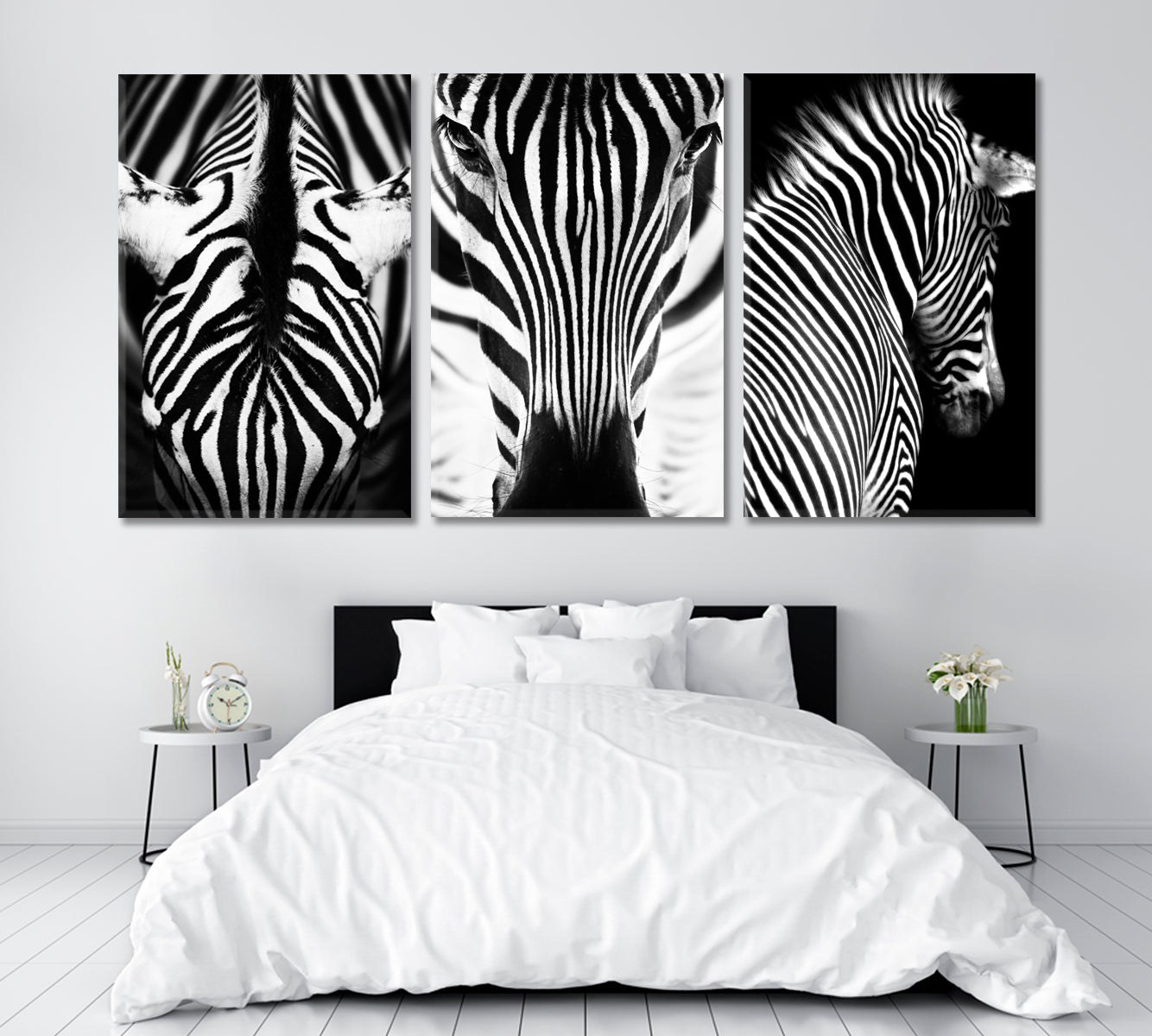 Set of 3 Zebra Canvas Print ArtLexy   