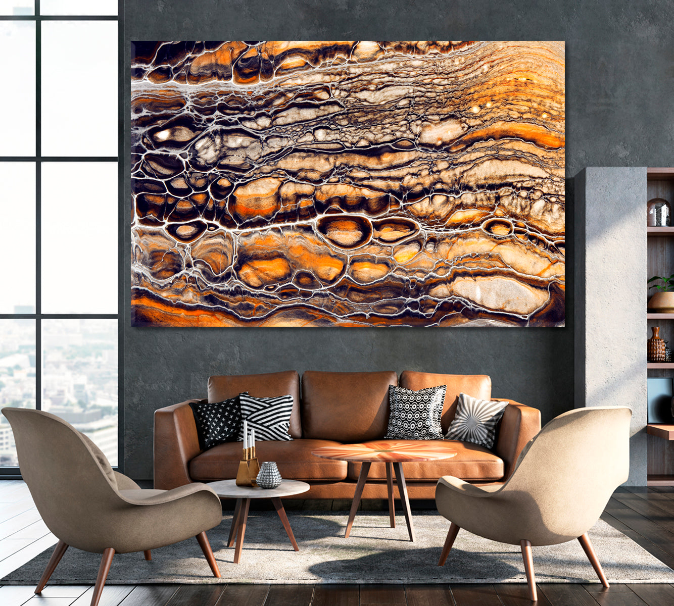 Beautiful Abstract Pattern Canvas Print ArtLexy 1 Panel 24"x16" inches 