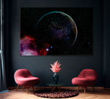 Nebula and Stars in Space Canvas Print ArtLexy 1 Panel 24"x16" inches 