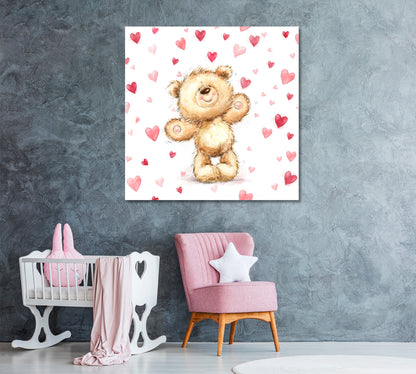 Teddy Bear in Love Canvas Print ArtLexy   