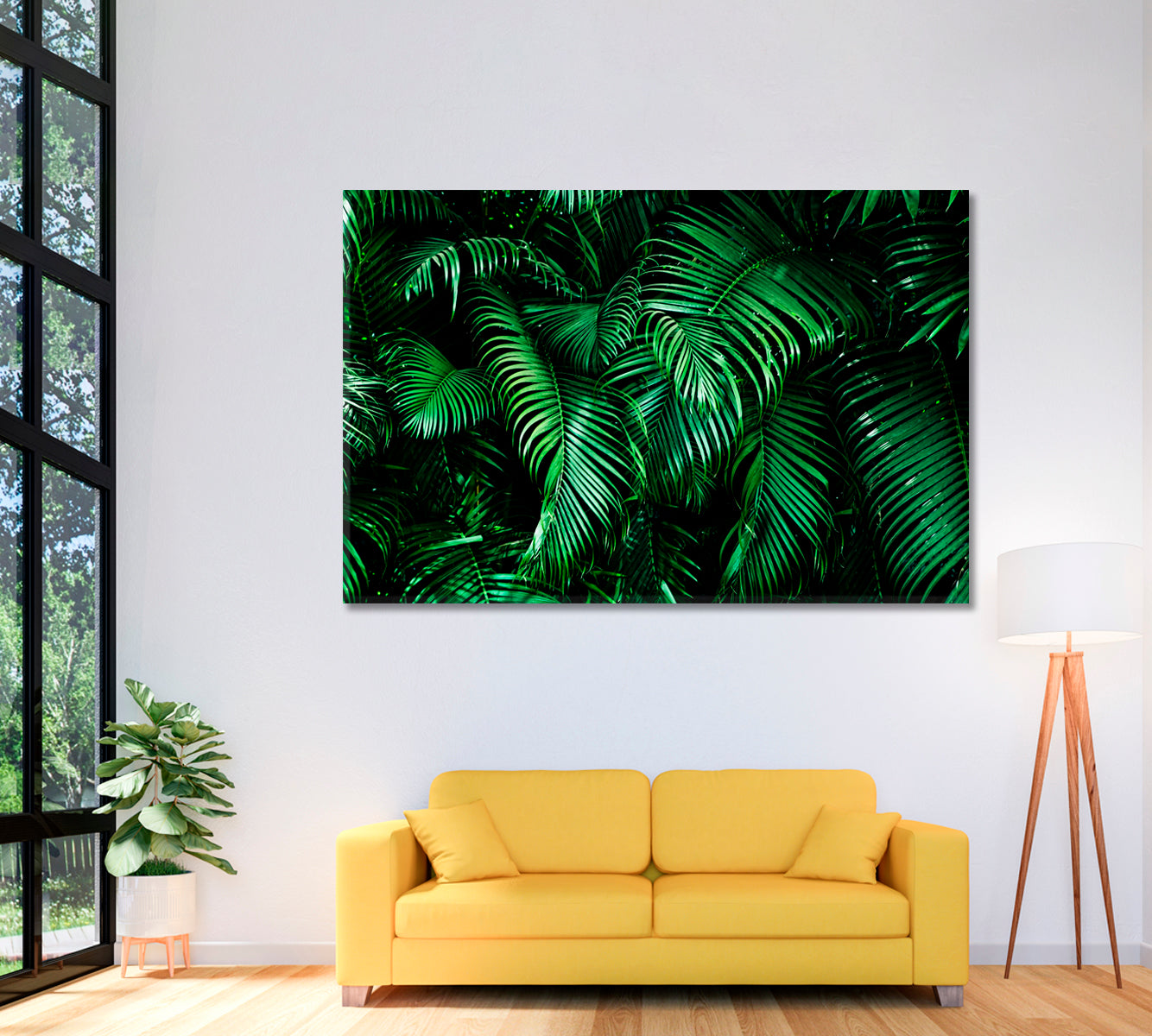 Tropical Palm Leaves Canvas Print ArtLexy   