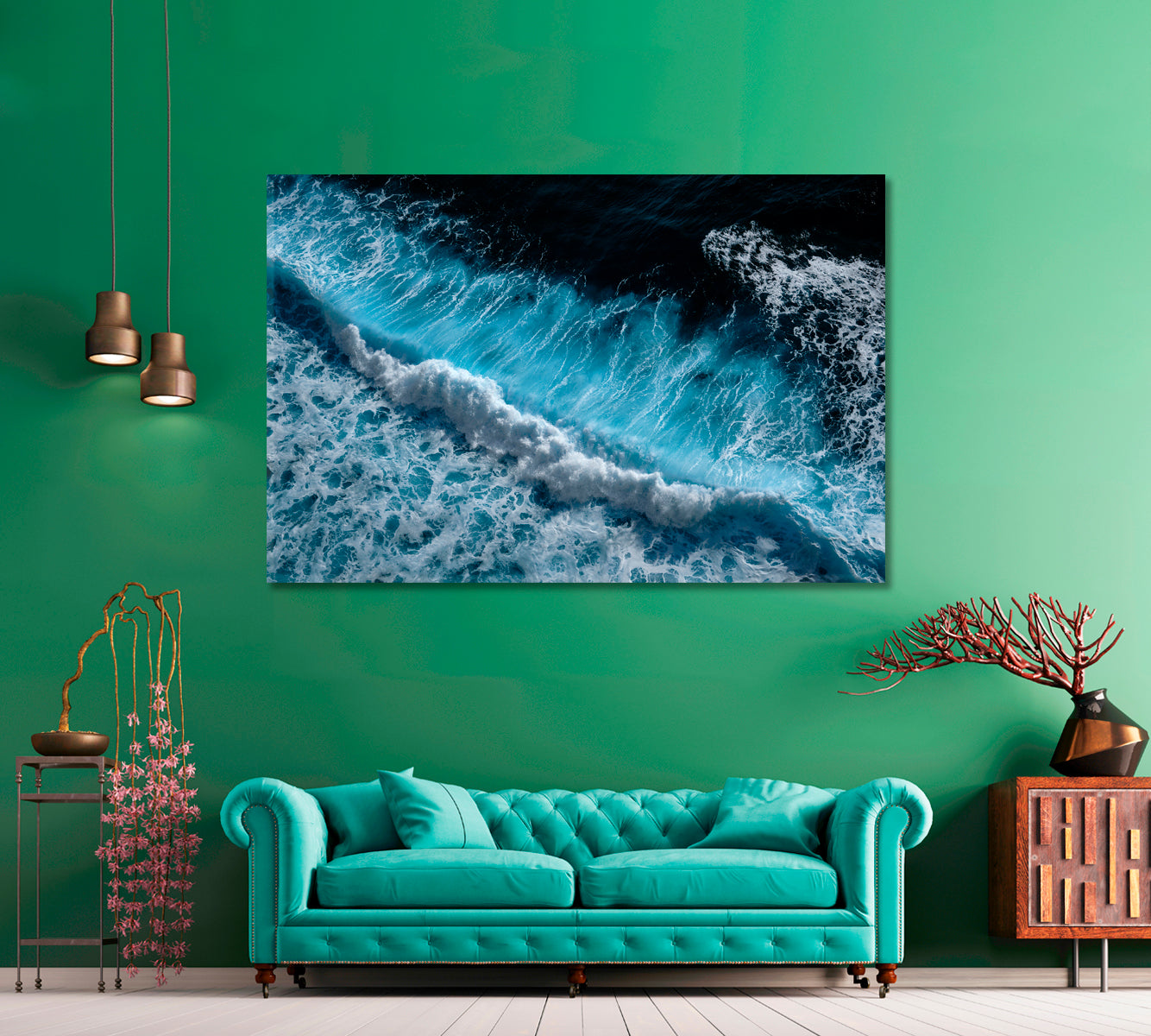 Splashing Ocean Waves Canvas Print ArtLexy   