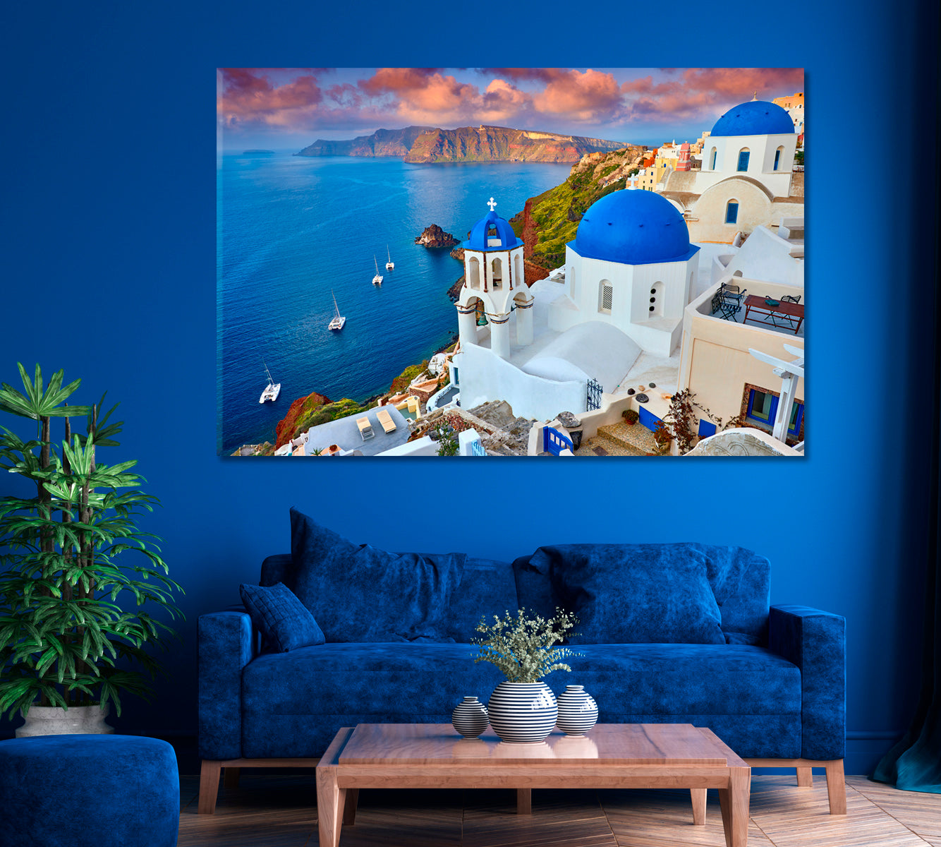 Fira Town Santorini Island Greece Canvas Print ArtLexy   